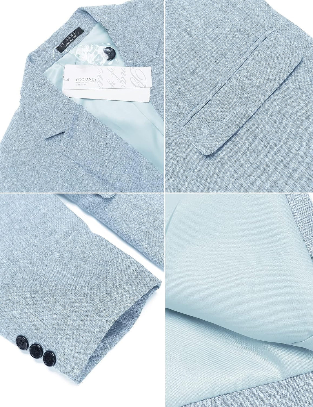 COOFANDY Herren Sakko Sportlich Modern Freizeit Blazer 1 Knopf Anzugjacken für Männer Regular Fit Ca