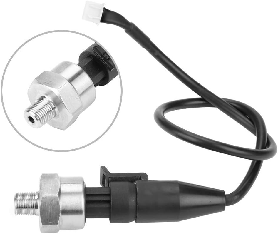 Sensor Edelstahl Drucksensor für Öl Gas Wasser Luft Kraftstoff 1/8"NPT, EXPSFN019270 2.00W, 1.00V 15