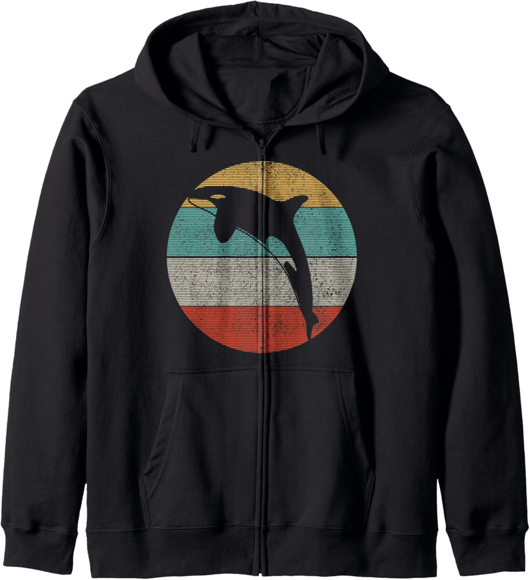 Orka Vintage Retro Killerwal Wal Geschenk Kapuzenjacke