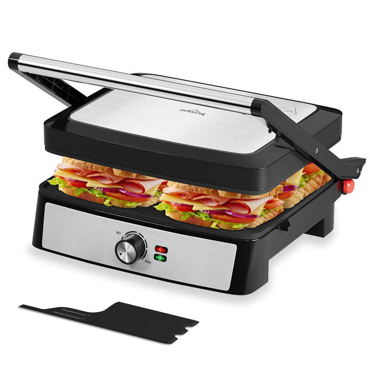 HOMELUX Kontaktgrill, Sandwichmaker und Panini Grill 2200W, Sandwich Maker für Fettfreies Grillen, T