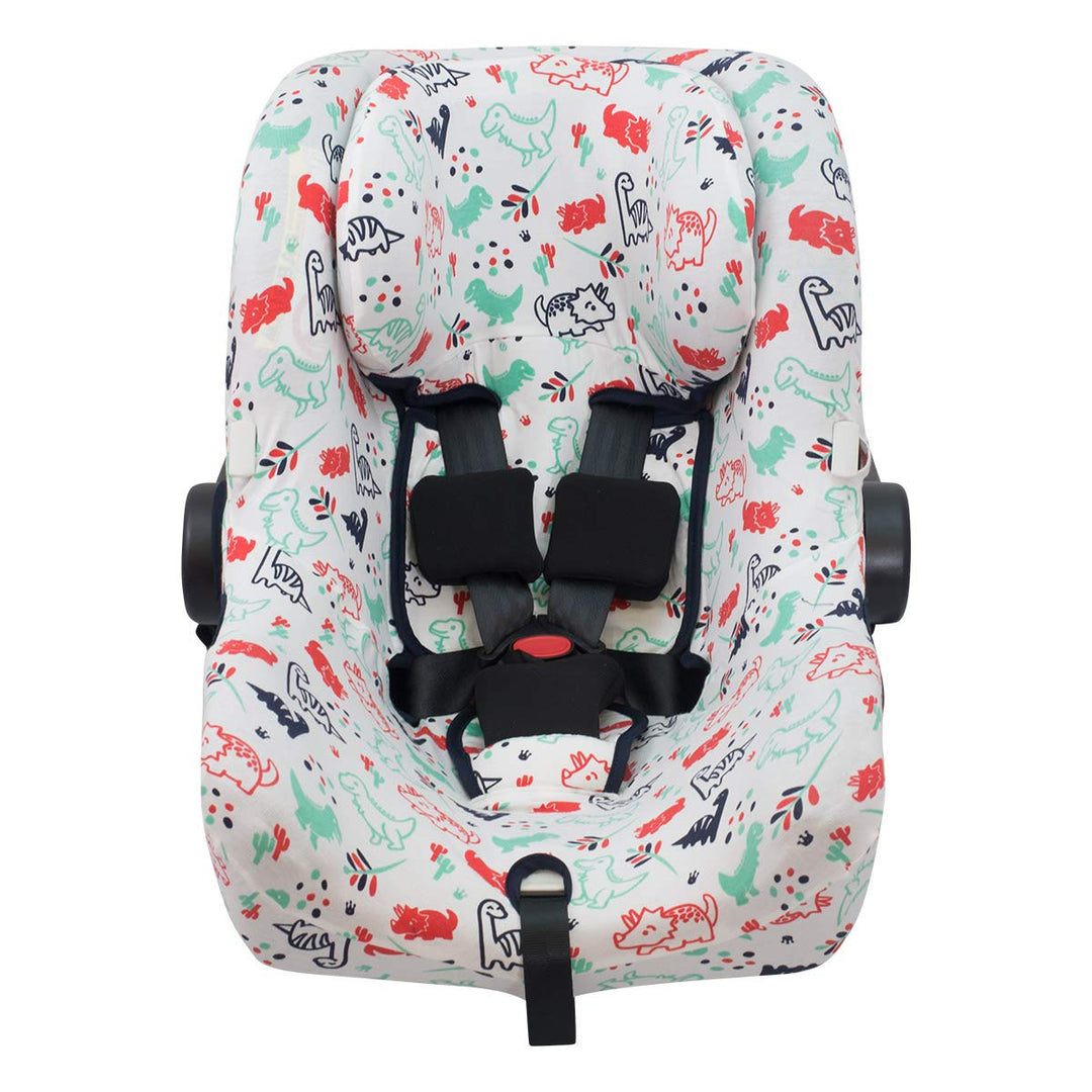JYOKO KIDS Bezug für Autositz kompatibel mit Bugaboo Nuna by Turtle, aus Baumwolle (Dino Party), Din