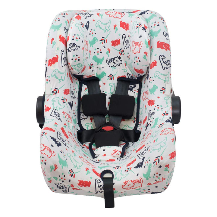 JYOKO KIDS Bezug für Autositz kompatibel mit Bugaboo Nuna by Turtle, aus Baumwolle (Dino Party), Din