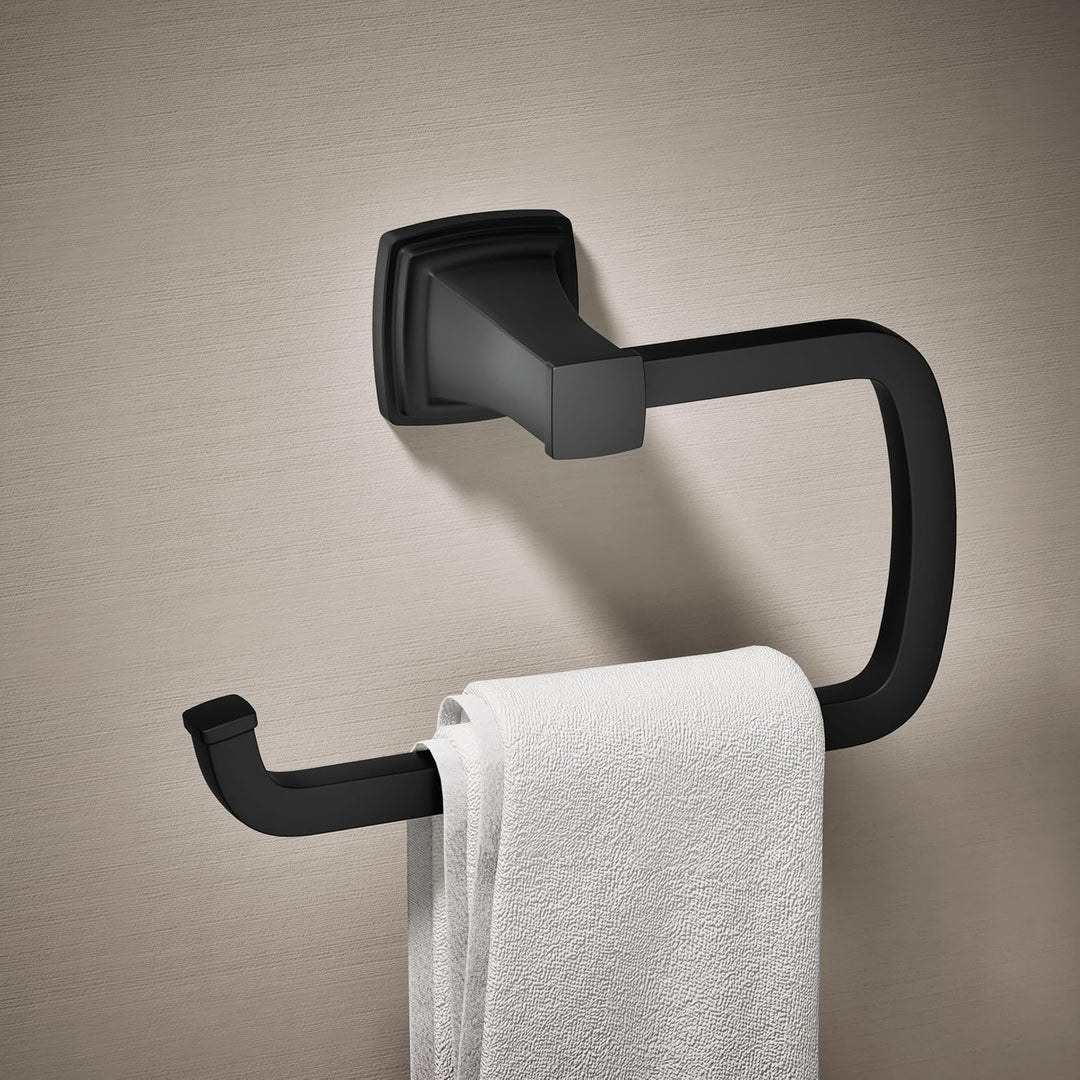 Kohler 27412-BL RIFF Handtuchring, Mattschwarz Handtuchring Mattes Schwarz, Handtuchring Mattes Schw