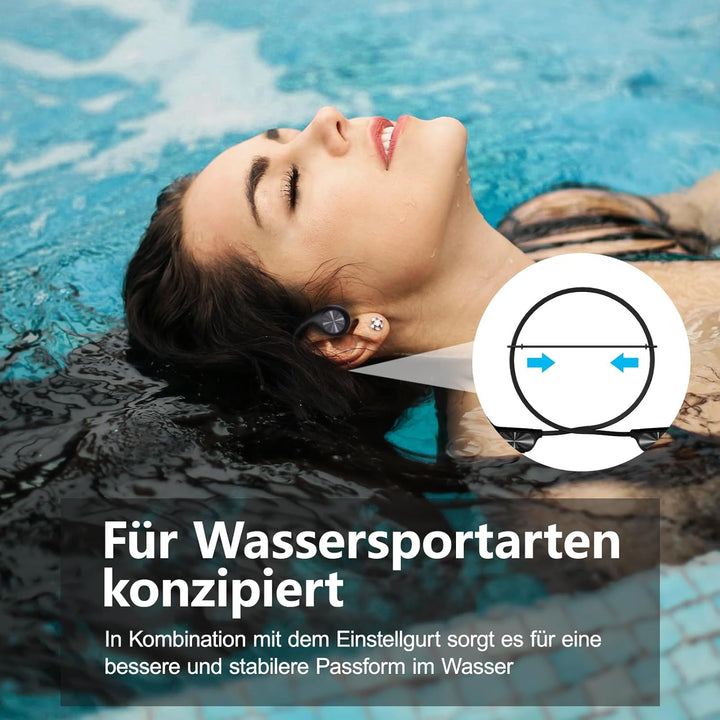 Kopfhörer Schwimmen – Knochenschall Kopfhörer Bluetooth 5.4, IPX8 Wasserdicht,Sportkopfhörer 32G Spe
