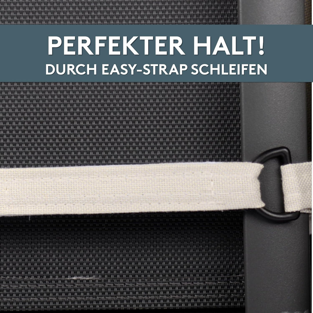 LILENO HOME Gartenstuhl Auflagen als [2er Set - Niedriglehner] in Natur - Bequeme Liegen als Sitzauf