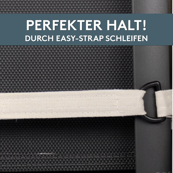 LILENO HOME Gartenstuhl Auflagen als [2er Set - Niedriglehner] in Natur - Bequeme Liegen als Sitzauf