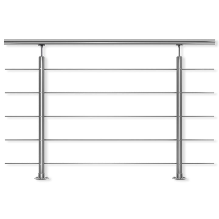 DOLLE Geländer Edelstahl Bodenmontage | Länge 1,5 m; Höhe 1 m | witterungsbeständig | für Treppe, Ba