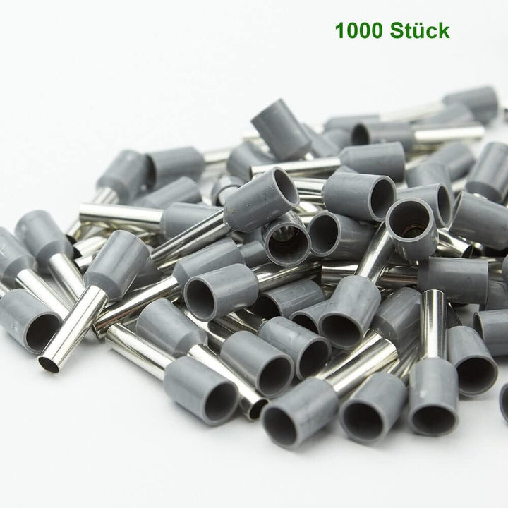 edi-tronic Aderendhülsen isoliert 4mm² 1000 St. E-4mm² grau 1000x Aderendhülsen 4mm² isoliert, 1000x