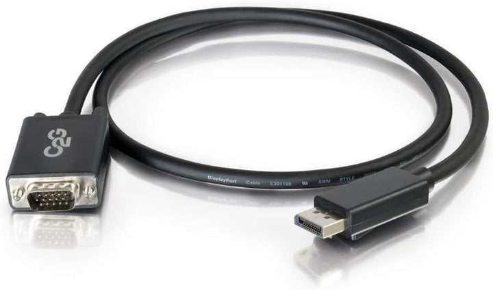 C2G 3m DisplayPort-Stecker auf VGA-Stecker Computer-Monitor-Adapterkabel Schwarz 3 m, 3 m