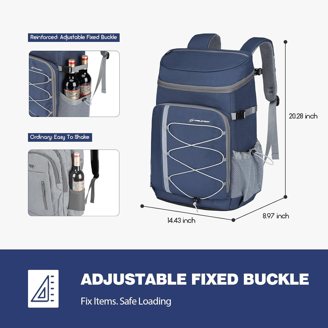 Maelstrom Kühlrucksack 35/50 Dosen, Isolierter Cooler Rucksack Auslaufsicher, Grosse Kühltasche Ruck