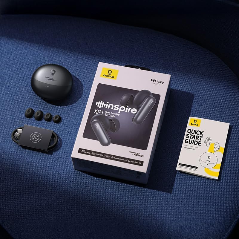 Baseus Inspire XP1 In-Ear Kopfhörer Bluetooth, Sound by Bose, Earbuds mit -50 dB Adaptive Geräuschun