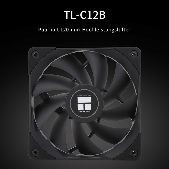Thermalright Peerless Assassin 120 Black CPU-Luftkühler, 6 Heatpipes, zwei 120mm C12B PWM Lüfter, Al