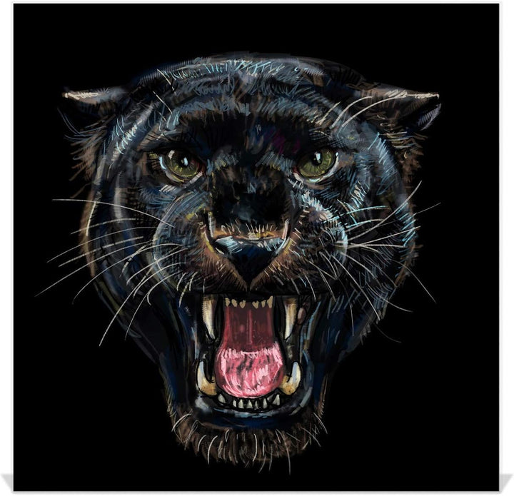 Schlüsselkasten zur Wandmontage mit dekorativer Magnettafel K02 Schwarzer Panther Rechte Öffnung Sch