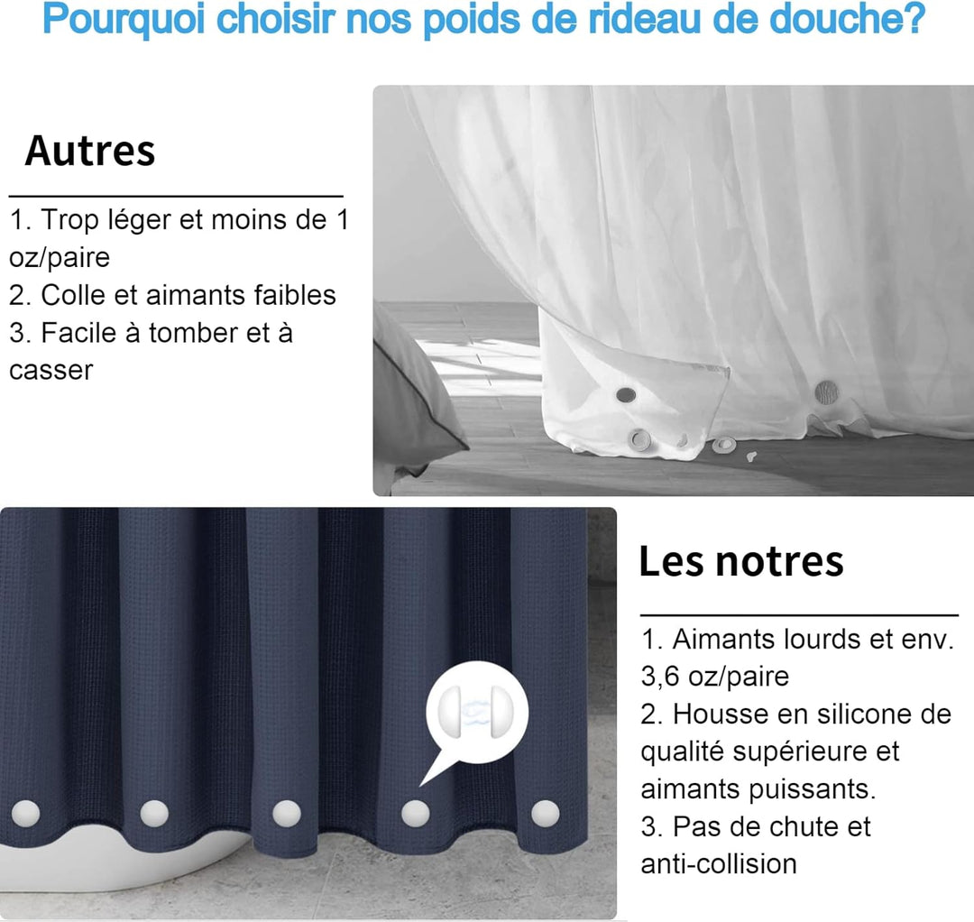 Duschvorhang Gewichte, Niemals Rost Duschvorhang Magnete, Silikonbeschichtete Magnete Tischdecken Ma