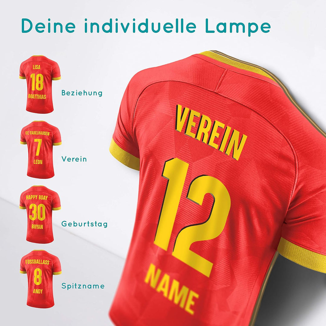Elbeffekt Trikotlampe für Roma Fans aus Holz - personalisierbares Geschenk - schenke Dein individuel