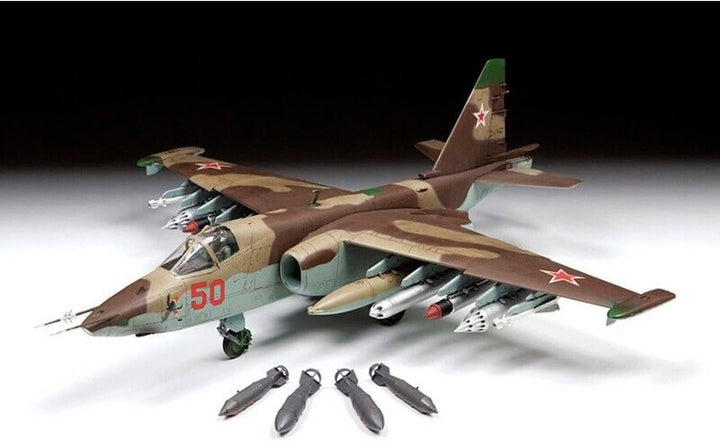Zvezda 4807 1:48 Sukhoi SU-25 Frogfoot Sov.att.airc. - Modellbausatz,Plastikbausatz, Bausatz zum Zus