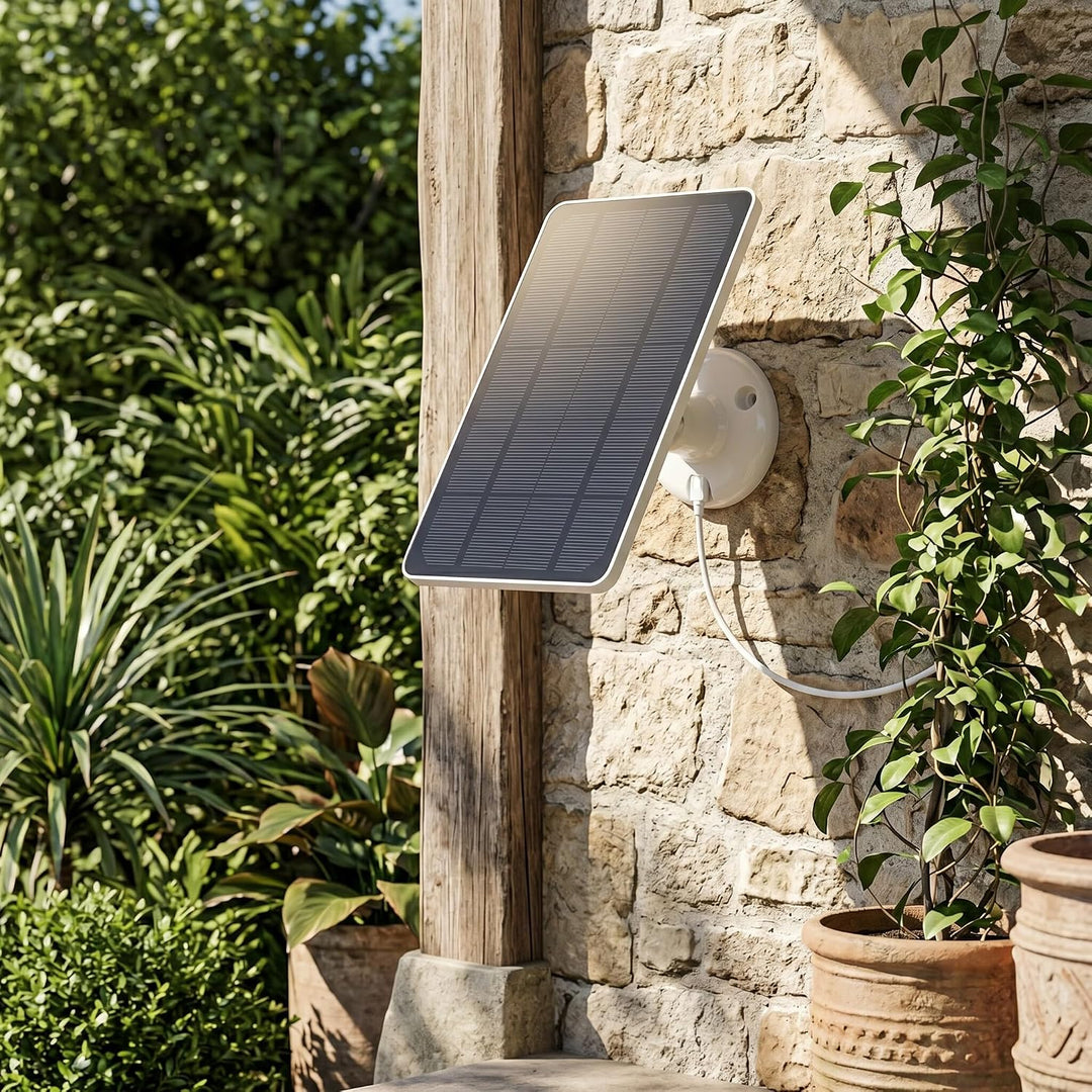 10W Solarpanel für Überwachungskameras Im Freien, Micro USB Solarpanel Ladegerät für Akkukameras (We