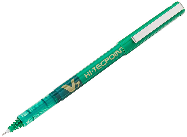 Pilot V7 Tintenroller mit Nadelspitze 0,7 mm Schreibspitze 0,5 mm Strichbreite 12 Stück grün grün 1