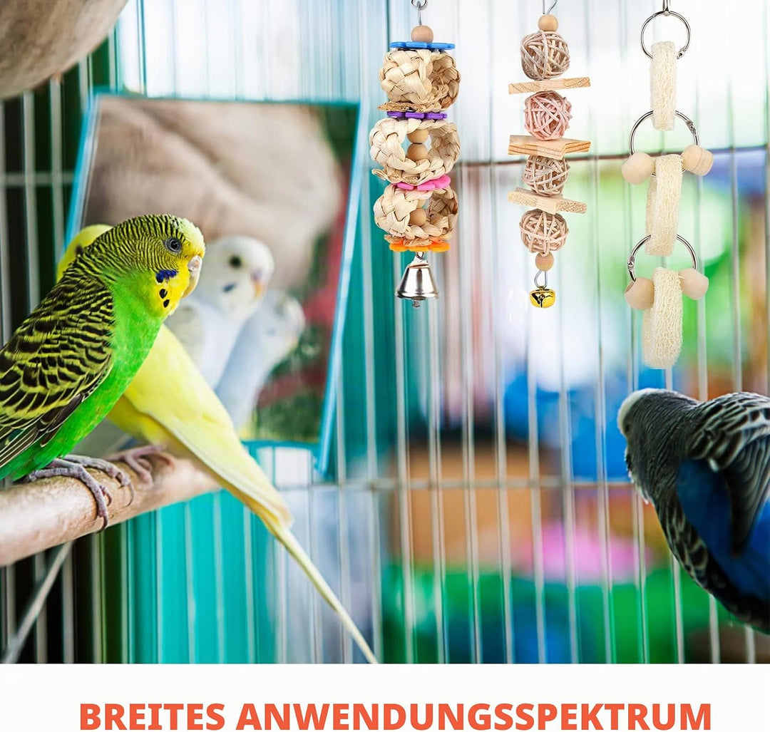 Vogelspielzeug Für Vögel, Papageienspielzeug 8 PCS, Spielzeug Vogelspielzeug Wellensittiche Vogel Fü
