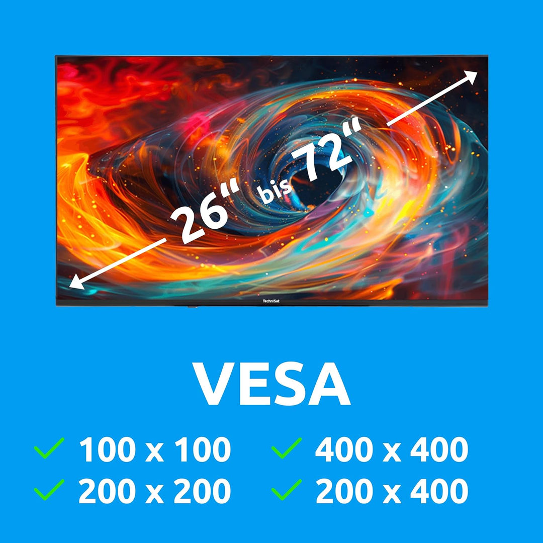 TechniSat TECHNIMOUNT FLEX – flexible Wandhalterung für Flachbild-Fernseher (45 kg Belastung, Bildsc