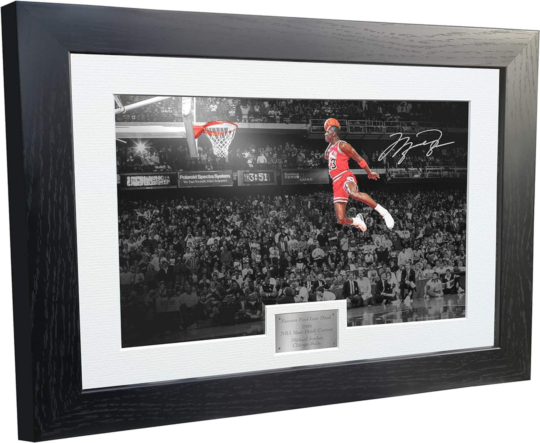 Foto-Bilderrahmen mit Autogramm von Michael Jordan Chicago Bulls, A4, 25,4 x 20,3 cm
