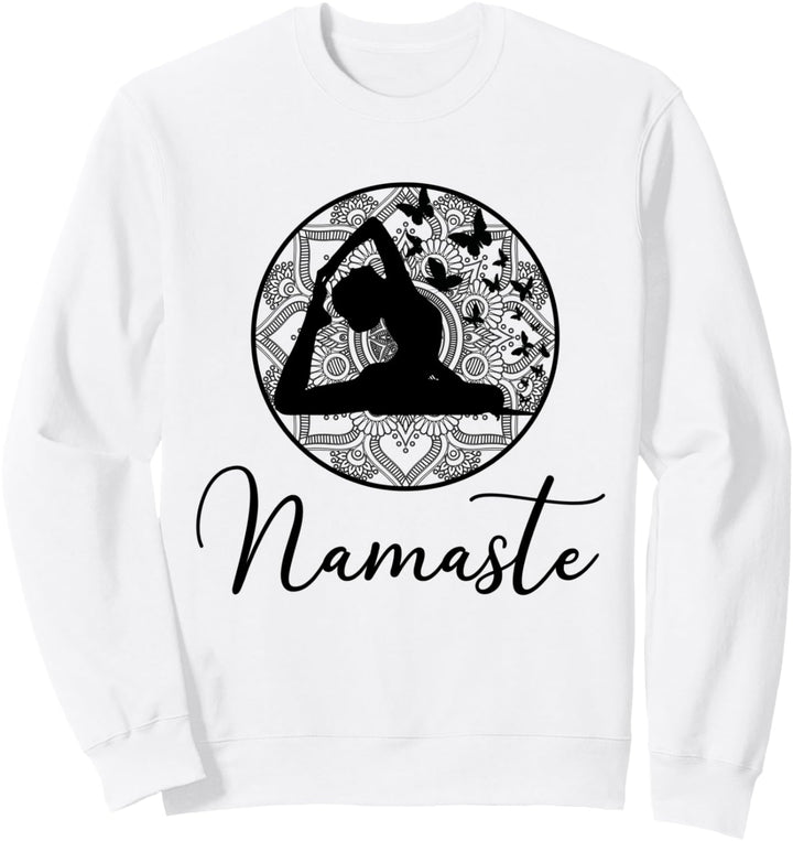 Namaste Yoga Mandala Schmetterling Meditation OM Geschenk Sweatshirt