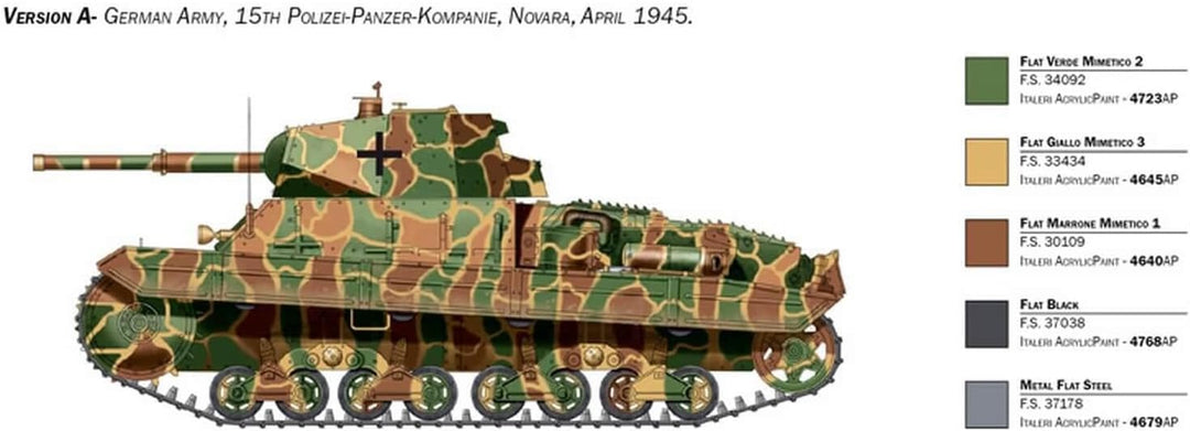 Italeri 6599 1:35 Carro Armato P40 - Modellbau, Bausatz, Standmodellbau, Basteln, Hobby, Kleben, Pla