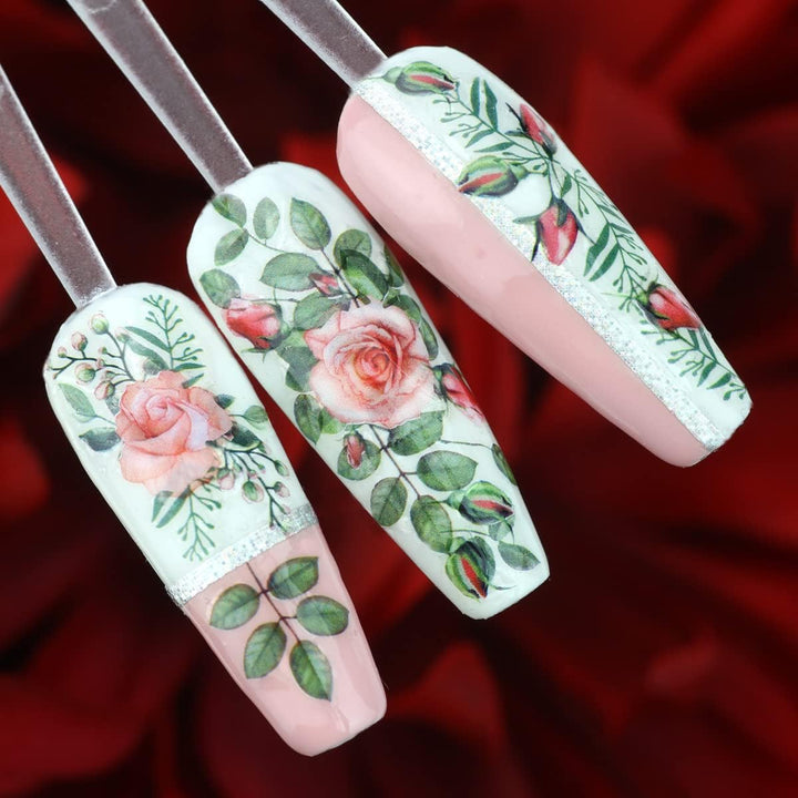 3 Blatt Nail Art Flexxies - Flexible Dekostreifen, 13 glimmer silber, 13 Glimmer Silber