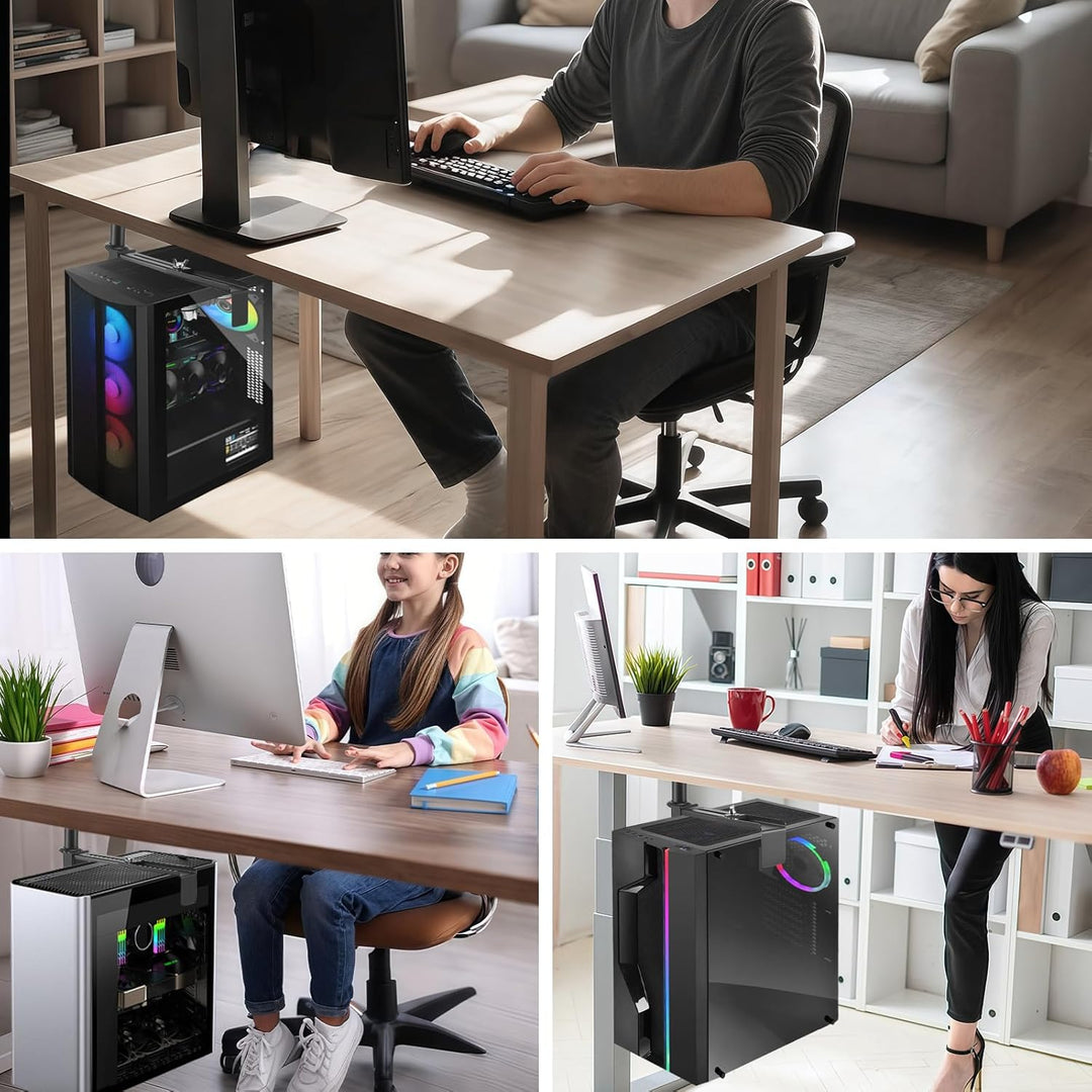 PC Halterung Unter Schreibtisch,PC Halterung,Einstellbare Höhe 50–530 Mm,Breite 135–225 Mm,Bis Zu 35