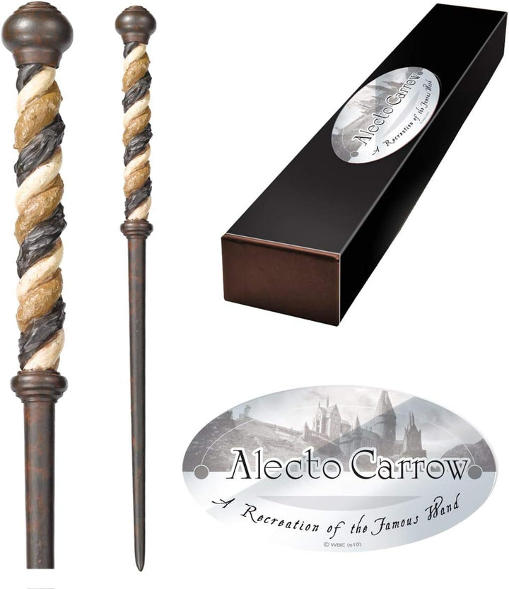 The Noble Collection - Alecto Carrow Character Wand - 13in (33cm) Wizarding World Wand With Name Tag