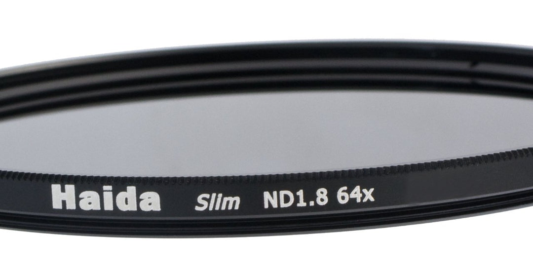 Slim Graufilter ND64 - 72mm.Schlanke Fassung + Pro Lens Cap mit Innengriff