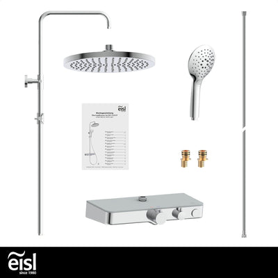 EISL DX1105CST FUTURA Wellness Duschsystem mit Thermostat Glasablage, Duschpaneel mit Armatur, Kompl