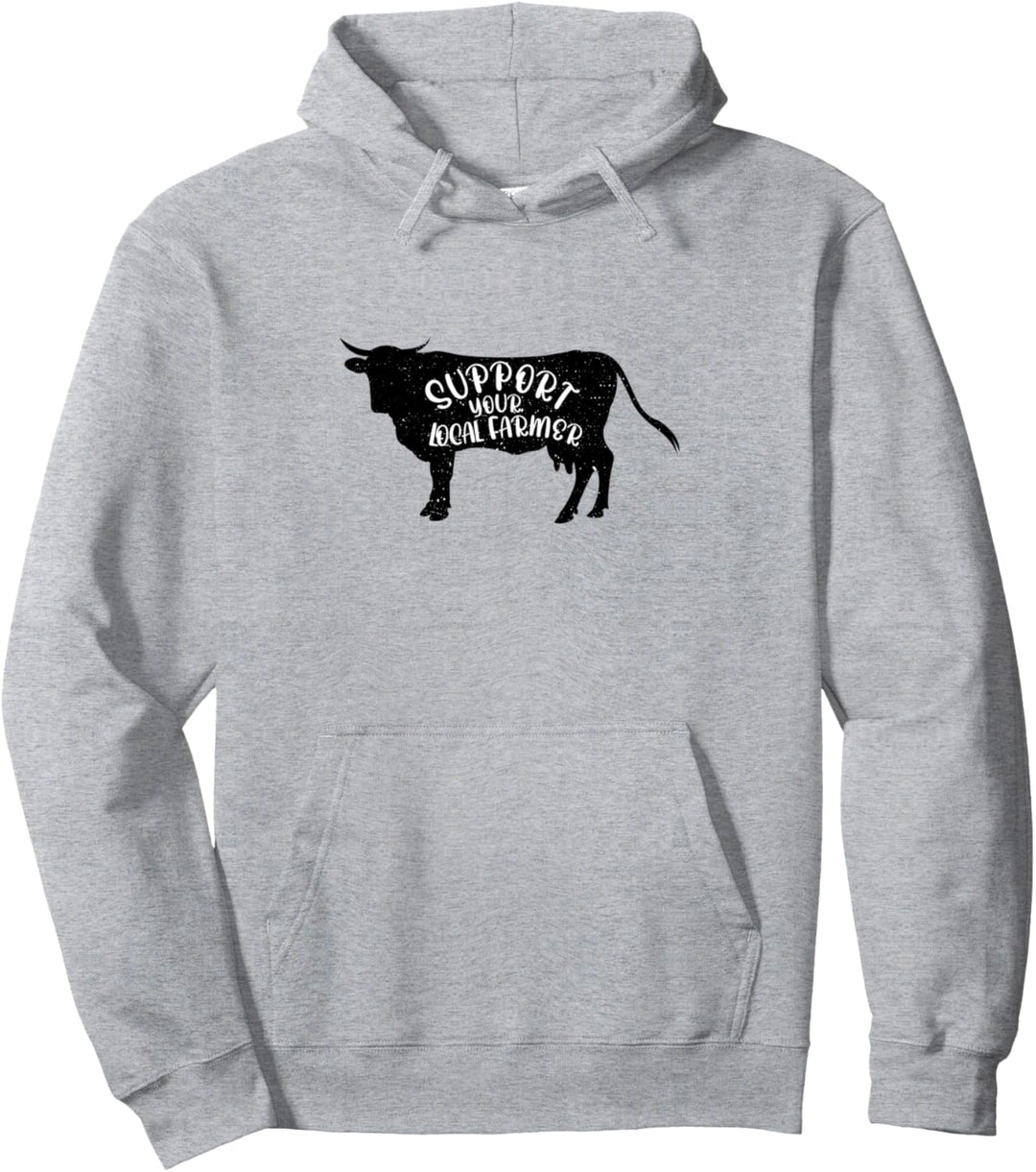 Lustiger Spruch Landwirt Kuh Landwirtschaft Rindfleisch Pullover Hoodie