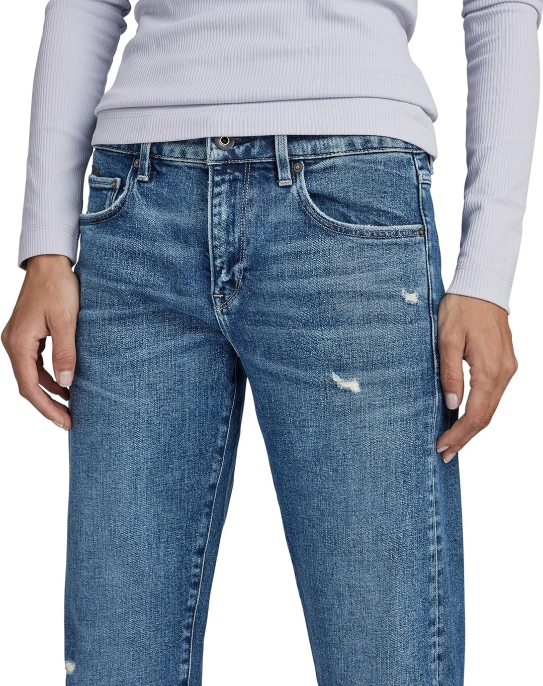 G-STAR RAW Damen Kate Boyfriend Jeans 29W / 30L Blau (Antique Faded Orinoco Blue Destroyed D15264-c0