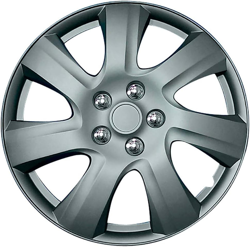 AUTO-STYLE Satz Radzierblenden Carolina 17-Zoll Matt-Gunmetal 17-inch, 17-inch