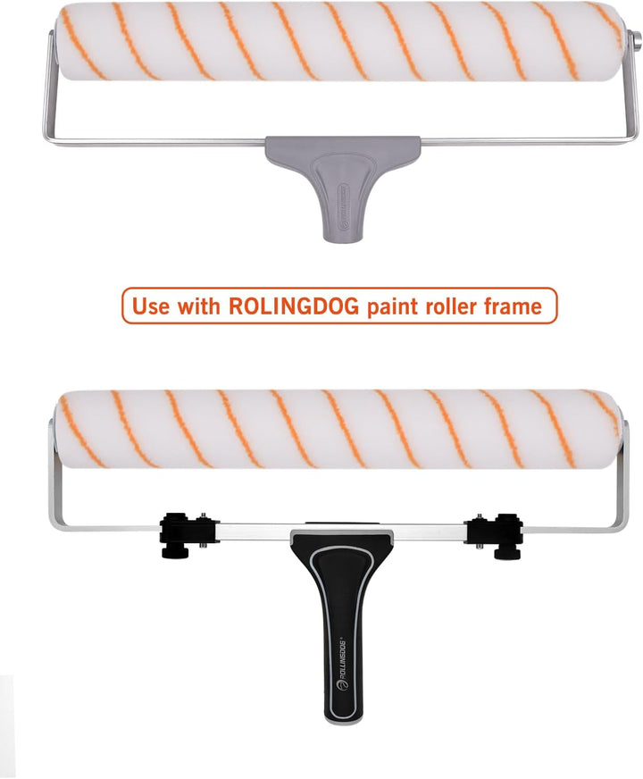 ROLLINGDOG gross Farbrollerabdeckung für Decken, Wände, Böden, Decks, Malerei, 45,7 cm, 3 Stück 1/2"