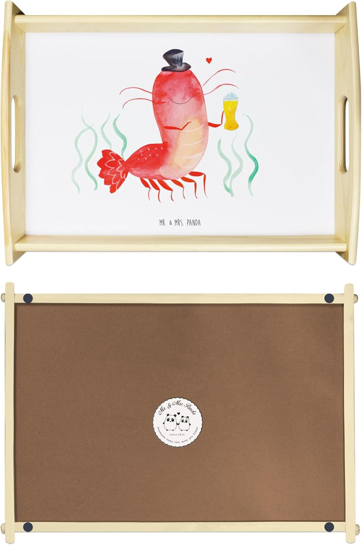 Mr. & Mrs. Panda Tablett Hummer Weizen - Geschenk, Wirtschaft, Bier, Meer, Junggeselle, Gasthaus, Kn