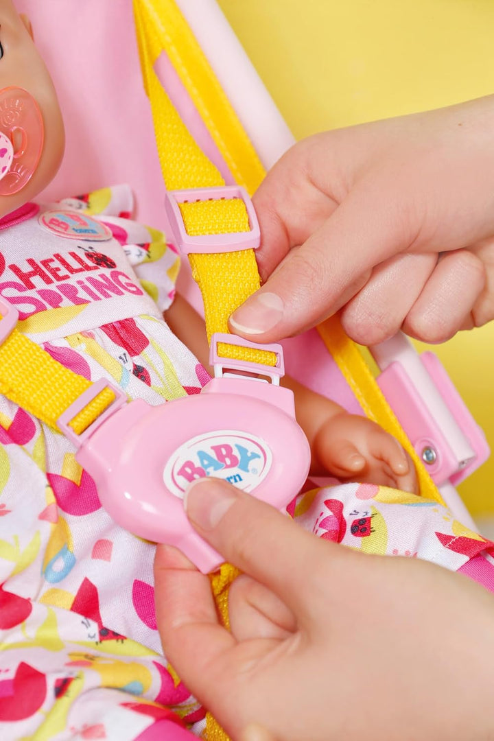 Zapf Creation 828663 BABY born Stroller with Bag Puppenwagen mit Tasche, einfach und schnell zusamme