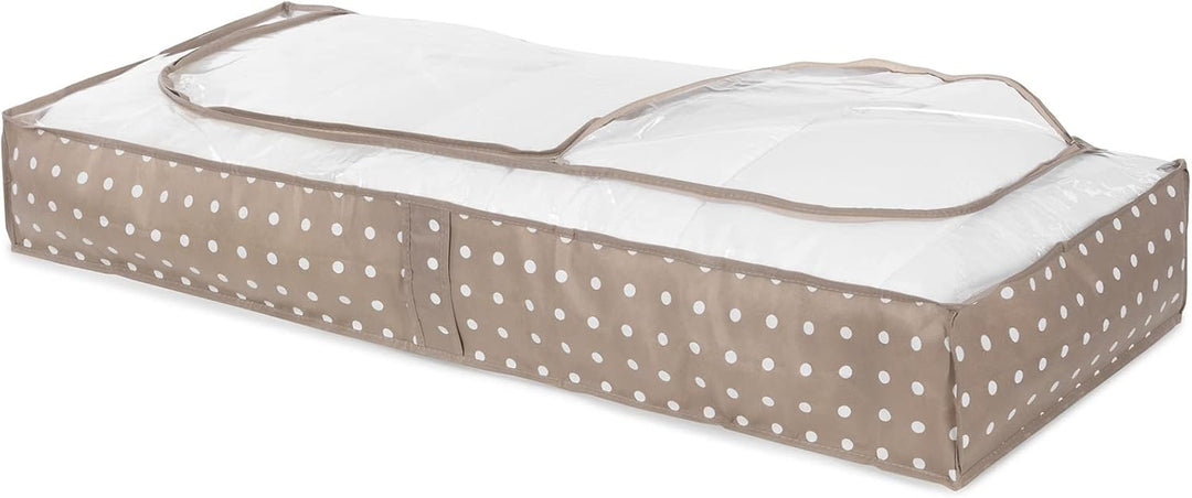 Compactor RAN9816 3er Set extra Flache Unterbettkommode, staubdicht, Beige/Weiss, Polypropylen und E