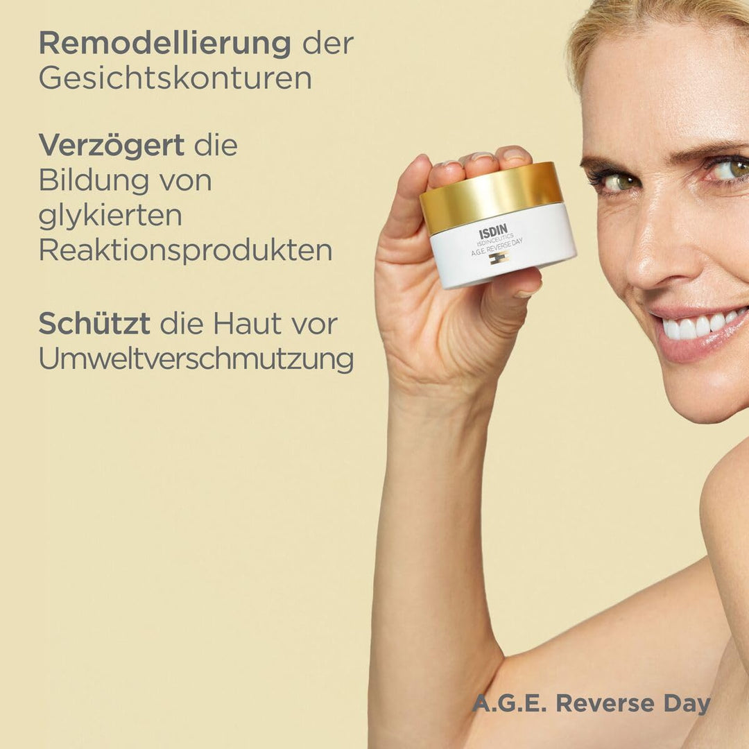 ISDIN Isdinceutics A.G.E. Reverse Day | Anti-Aging-Gesichtspflege mit Dreifach-Effekt (50 ml) Tagesc