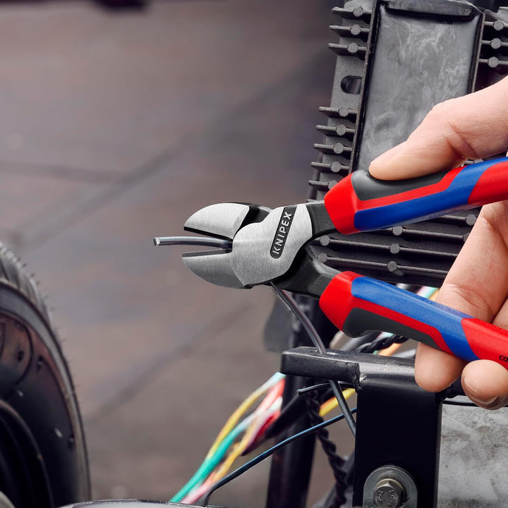 Knipex Kraft-Seitenschneider schwarz atramentiert, mit Mehrkomponenten-Hüllen 200 mm 74 02 200 atram