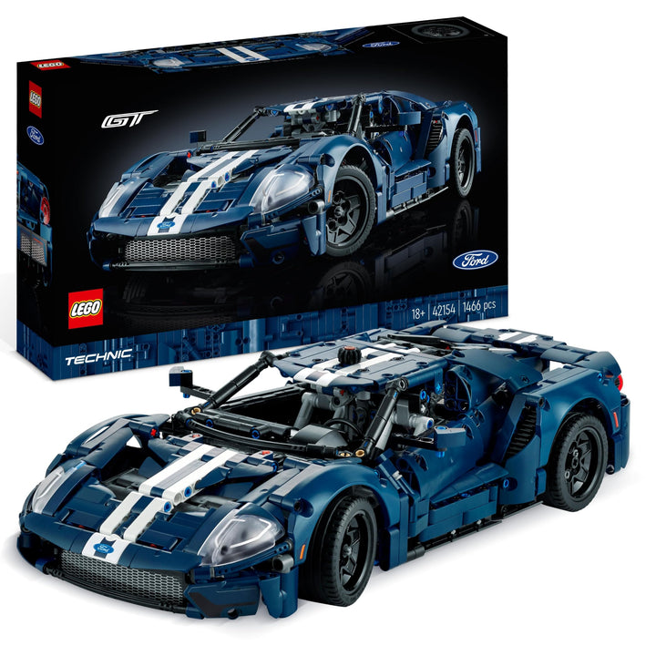 LEGO 42154 Technic Ford GT 2022 Auto-Modellbausatz für Erwachsene, Supercar im Massstab 1:12 mit aut