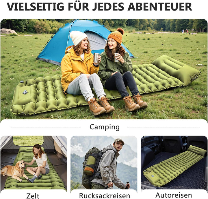 Luftmatratze Camping, Isomatte Camping, isomatte selbstaufblasend | Liegekomfort, Schnellaufblasung,