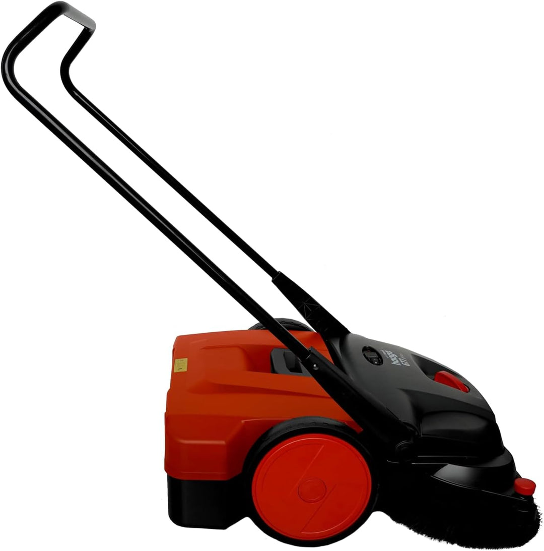 haaga Akku Handkehrmaschine 677 Plus (rot/schwarz, für mittlere bis grosse Flächen 2.000 m², 40 Lite