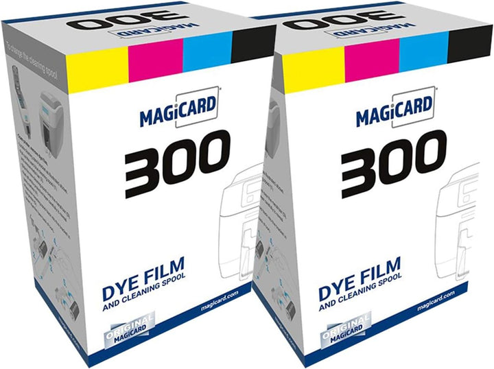 Magicard 300 Drucker MC300YMCKO Farbband – YMCKO – 300 Drucke x 2 mit Bodno Software Demokarte YMCKO