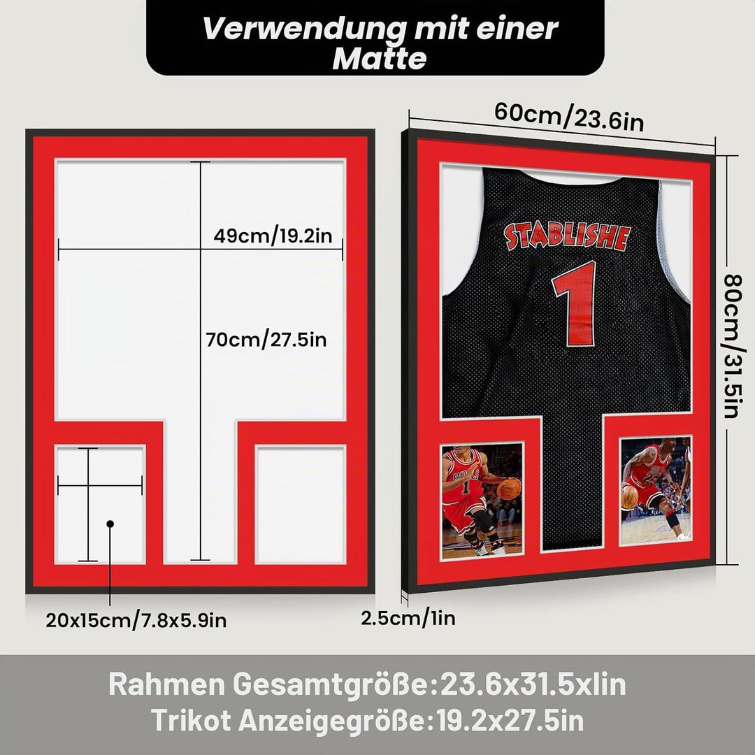 UXENI Objektrahmen Aluminium Bilderrahmen mit Transparentes Acryl,3D Rahmen tief für Objekte,Trikotr