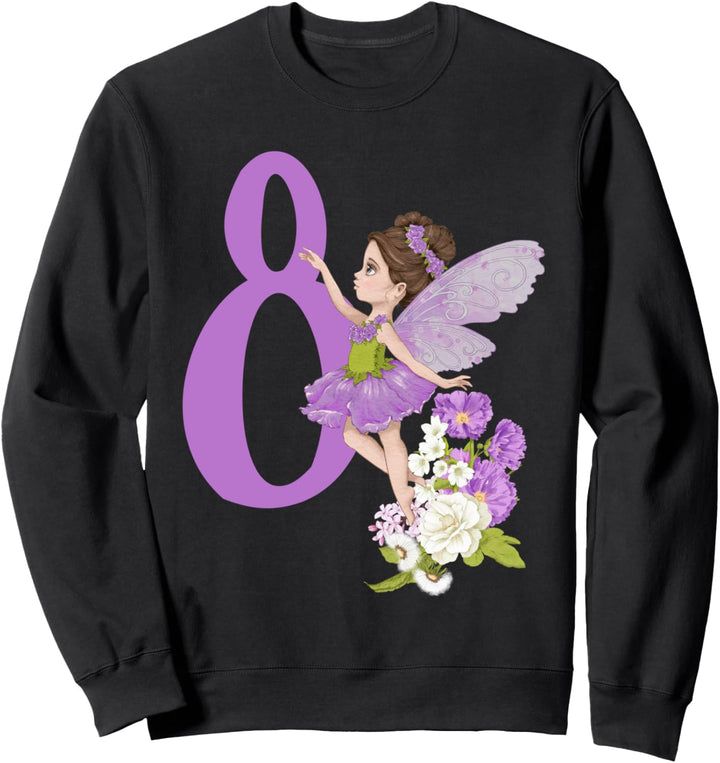 8. Geburtstag Fee Mädchen Blumenfee Feen Fee Latina Sweatshirt