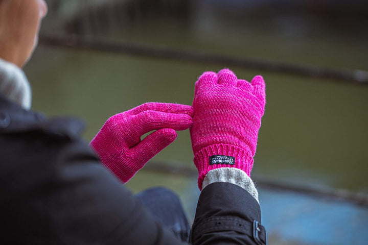 EEM Damen Strickhandschuhe, weiche Wolle, Thinsulate Thermofutter L-XL Anthrazit, L-XL Anthrazit