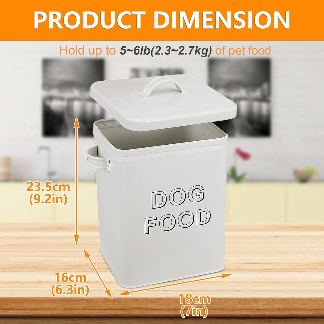 Pethiy Hundefutter hundeleckerli aufbewahrung Box,6.5 Liter Metall hundefutter Box Aufbewahrungdose