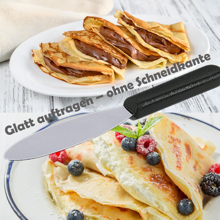 Kerafactum Küchen-Set mit Teigverteiler aus Edelstahl & Aufstrichmesser | Zubehör für Frühstück & Ba